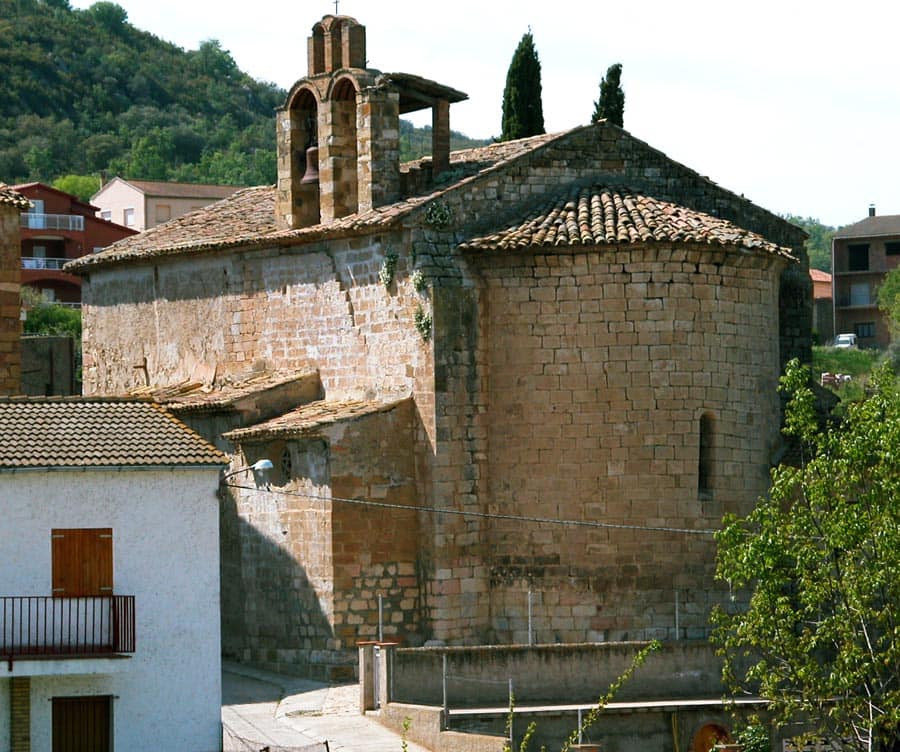 Vista de Avellanes i Santa Linya, Les